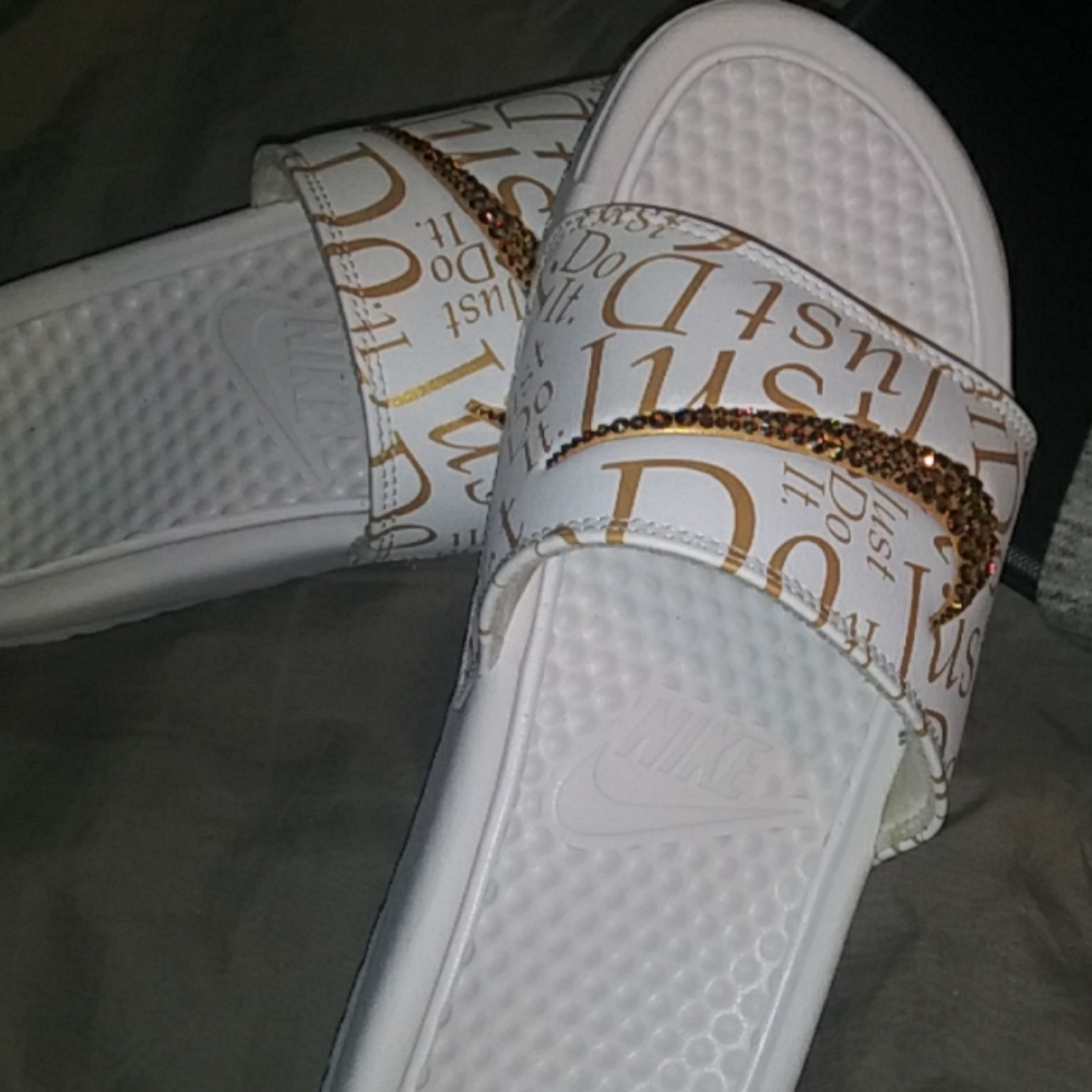 Bling Nike Slides